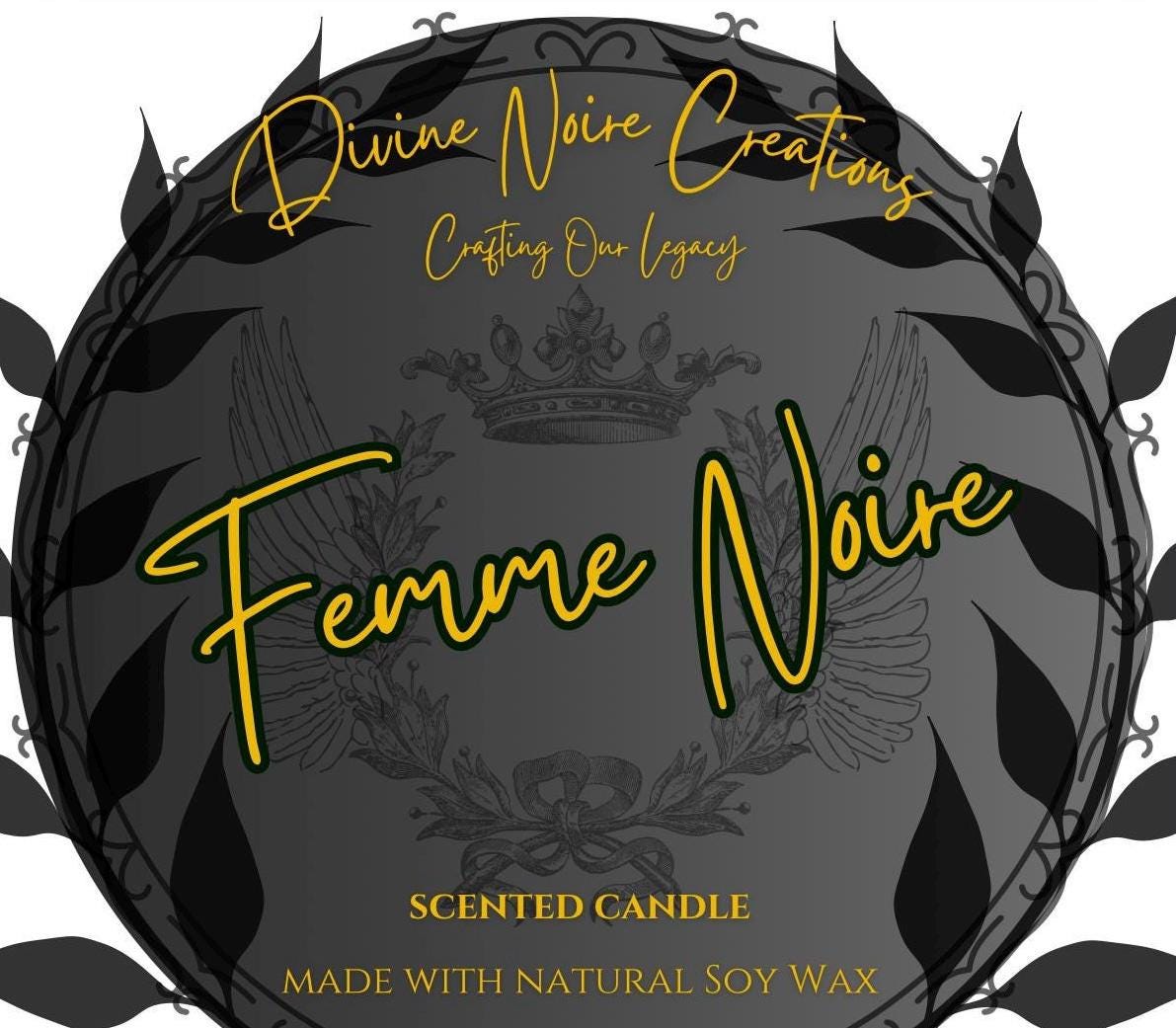 Homme Noir & Femme Noire Twin Flame Candles (2) 4 OZ