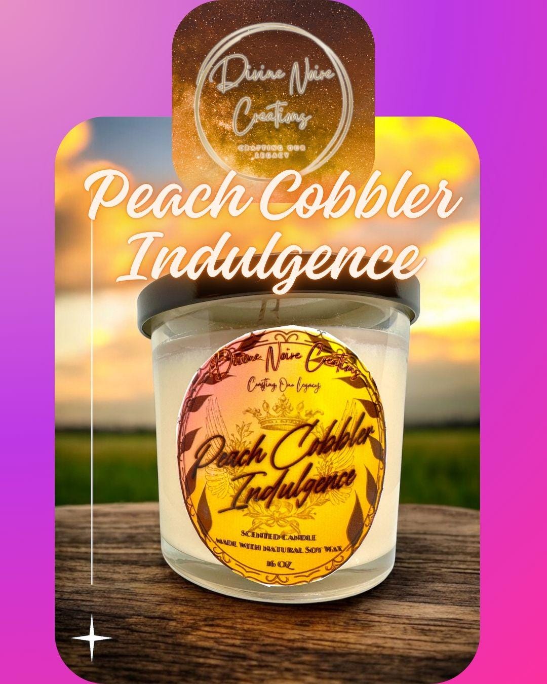 Peach Cobbler Indulgence Candle 16 oz