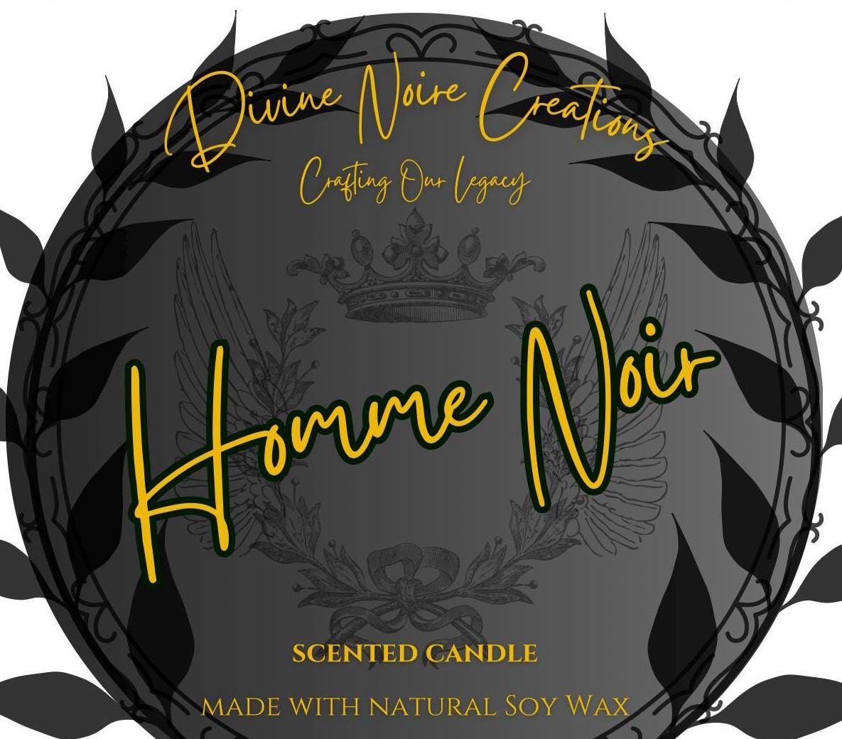 Homme Noir & Femme Noire Twin Flame Candles (2) 4 OZ